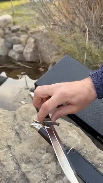 РАБОЧИЕ ФИНКИ 🔥🔥🔥✅Сталь -х12✅Рукоять черный граб ? смотреть онлайн