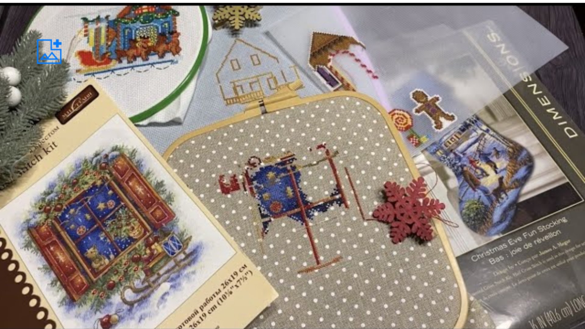 Вышивка крестом/Новогодние сюжеты:готовые работы,процессы и старты.2022 г. смотреть онлайн
