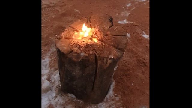 Костер "Финская свеча". Как сделать. Как горит. Для чего нужна. Bonfire "Finnish candle" смотреть онлайн