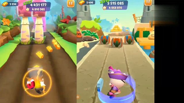 Том Время гонки РЕКОРДЫ 🔝🔥 Tom and Angela's running records My talking Tom Time Rush смотреть онлайн