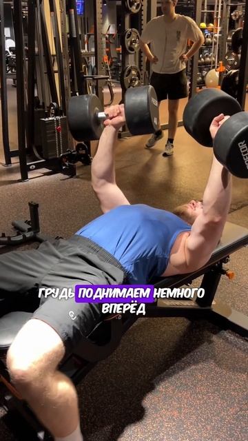 Как делать жим гантелей лежа? #fitness #спорт #здоровье #ос? смотреть онлайн