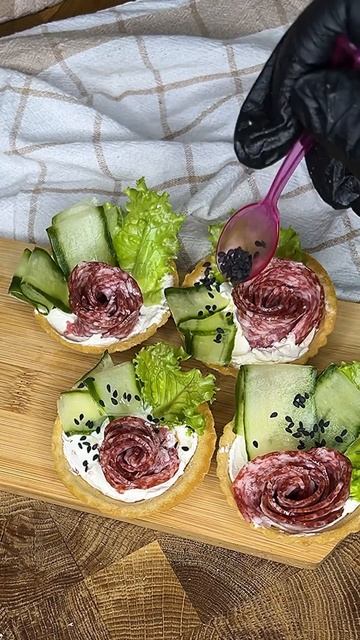 тарталетки с гранатом для новогоднего стола #рецептын