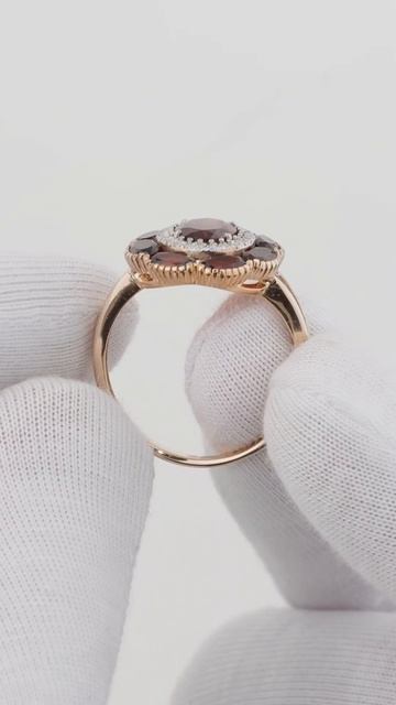 Серебряное кольцо с Гранатом #diamond#model#украшения#сереб?