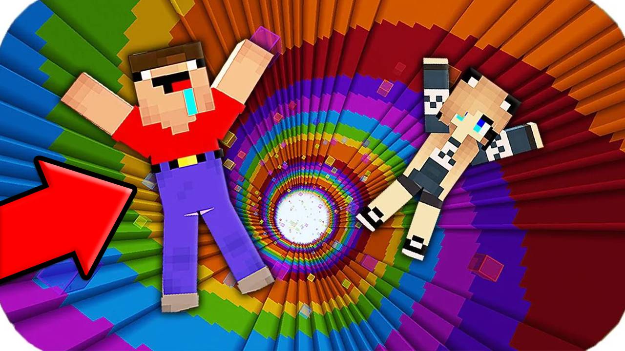 НУБ И ДЕВУШКА ПРО ПРОХОДЯТ ДРОППЕР В МАЙНКРАФТ смотреть онлайн