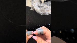 Закончилась леска, плетение сумки из бусин фиксируем ?