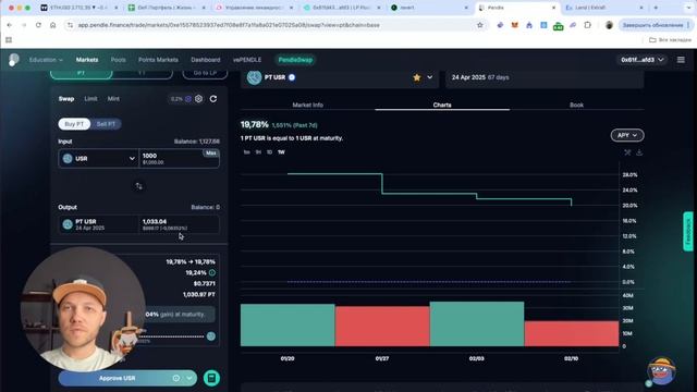 Закрыл пул на Uniswap и перенес на Pendle смотреть онлайн