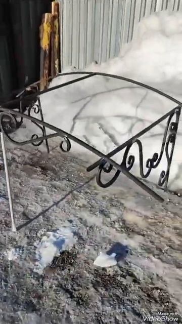 готов каркас навеса, козырька . смотреть онлайн