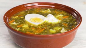 ЩАВЕЛЕВЫЙ СУП за 30 минут. Полезный ЗЕЛЕНЫЙ БОРЩ с щавелем и яйцом. Рецепт без мяса.