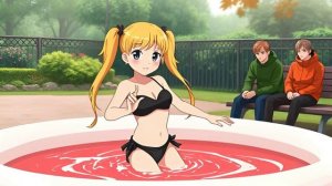 Купание девочек в лаве