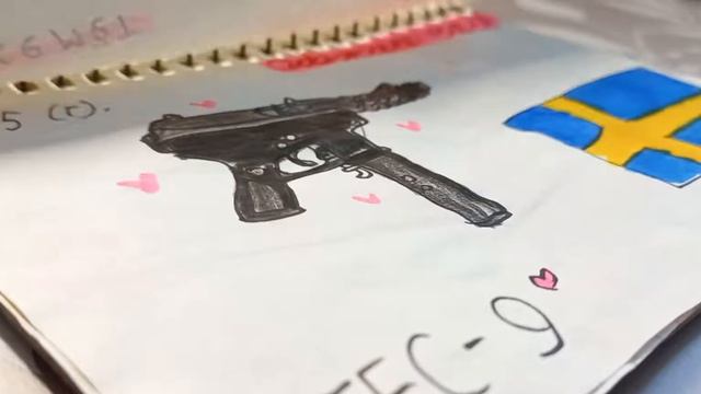 обзор скетчбука с оружием #скетчбук #рисунок #оружие #обзор смотреть онлайн