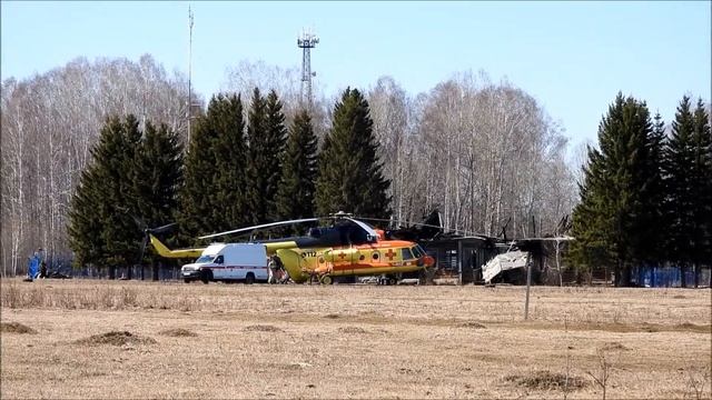 Посадка и взлёт вертолёта Ми-8мтв-1 смотреть онлайн