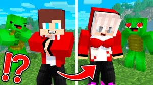 Джей Джей стала ДЕВУШКОЙ, которая разыграла Майки— Мультик с Персонажами Майнкрафт