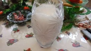 #убираем белый налет с хрустальных ваз.# Провела экспе?