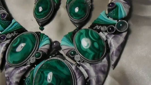 Комплект с малахитами. Заказ для Валентины. смотреть онлайн