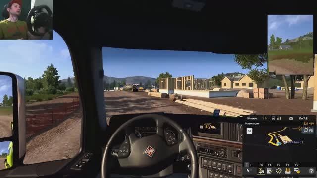 Мир труд май - Поездка вдвоем 2 - American truck simulator - 026 - на руле MOZA R5 смотреть онлайн