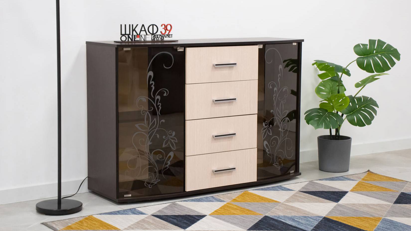 Комод №7 Дуб белфорт/Венге смотреть онлайн