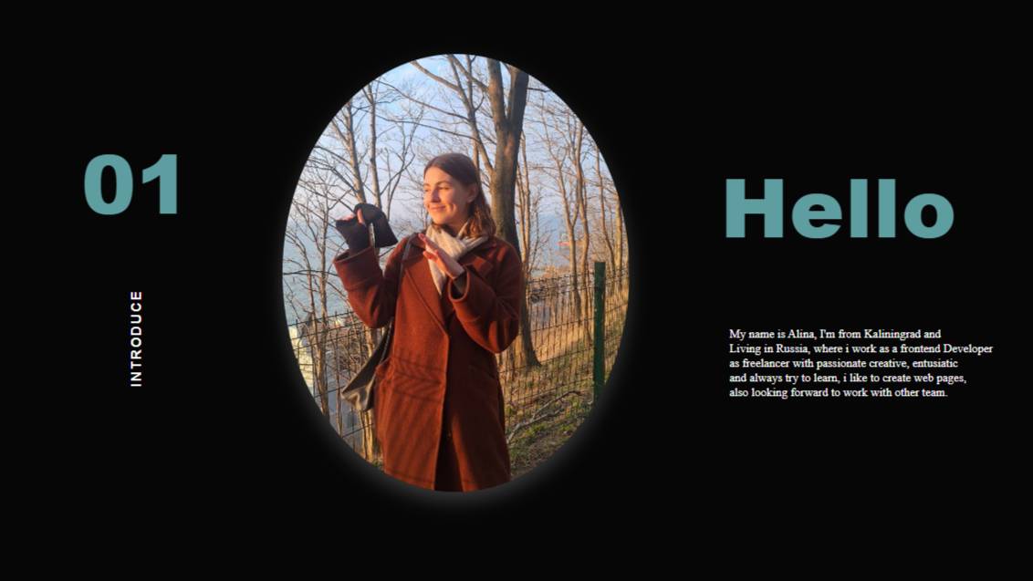 Дизайн веб-страницы (портфолио ) с эффектами наведения курсора мыши🔥