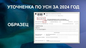 УТОЧНЕННАЯ УСН ЗА 2024 ГОД. ПРИМЕР ЗАПОЛНЕНИЯ