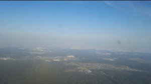 Ил-76 заход на посадку вид из кабины и со стороны.