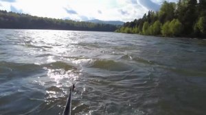 Обзор с воды на гору БОМ. Охота на тайменя!