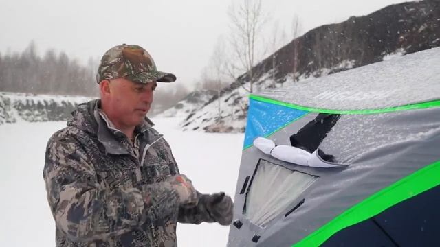 Палатка для зимней рыбалки HIGASHI Double Pyramid Extreme [HIGASHIMARKET] смотреть онлайн