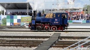 Паровоз Ь.2021 на динамической экспозиции PRO//Движение.ЭКСПО, станция Санкт-Петербург-Балтийский