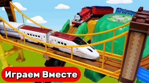 Поезда мультики 🚅 Паровозик Томас: опасный мост над горой 🏔️ Видео для детей