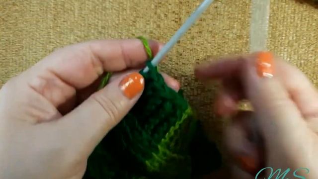 #вяжуивяжу😉 Следки одним полотном на 2-х спицах. смотреть онлайн