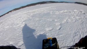 Вечерняя проверка водоёма... Мото сани Богатырева,, Куз