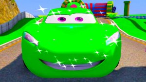 ЦВЕТНЫЕ МАШИНКИ для детей Сказочный Молния Маккуин с анимацией Супергерои Халк Мультфильм для детей