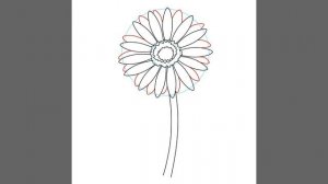How to draw flowers Gerbera/ Как рисовать цветы, герберы.