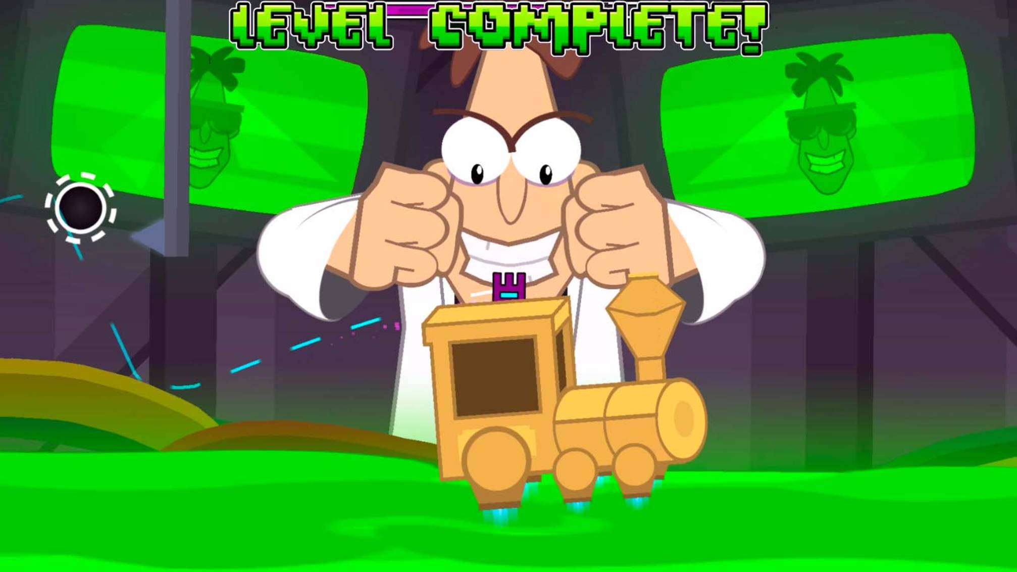 Супер уровень FPI By DELISHOZ в Geometry Dash битва с Фуфелшмерц Пакостеин Корпорэйтед! Победа)))