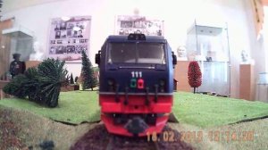 макет железной дороги,вид из кабины машиниста,Пермь
