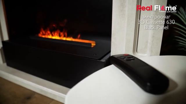 Обзор парового очага RealFlame Cassette 630 3D с черной панелью