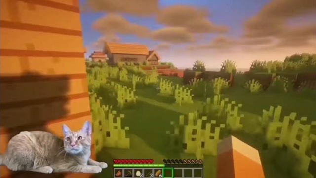 Реакция как хозяин учит Симбу и Бенчика играть в майнкрафт (ГИГАНСТКАЯ РЫБА🙀) но конец удивил!#симб