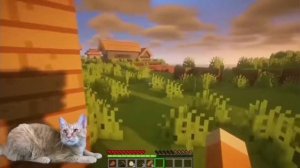 Реакция как хозяин учит Симбу и Бенчика играть в майнкрафт (ГИГАНСТКАЯ РЫБА🙀) но конец удивил!#симб