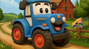 Веселый синий трактор Тима , мультфильмы и песенки для детей и малышей