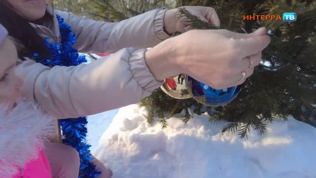 Во дворе Дома малютки нарядили новогоднюю пихту смотреть онлайн