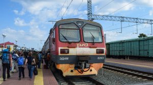 Электропоезд ЭД4М-0263. Покатушки от Монолитной до Искитима+отправление.