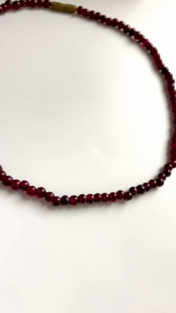 Гранатовый чокер #винтажнаябижутерия #винтажныеукраш