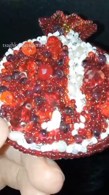 👌Брошь гранат  #նուռիկ#pomegranate #handmade  #handicrafts #брошь #гра?