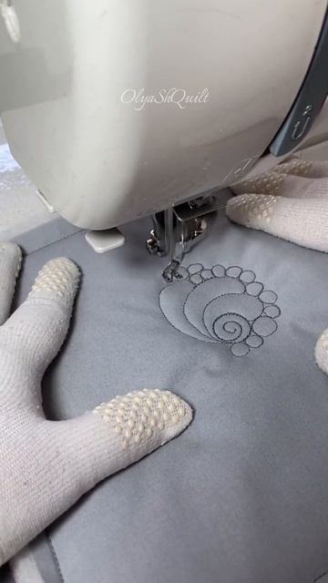Free Motion Quilting. Свободно ходовая стёжка. Ракушки и галечн?