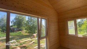 Обзор построенного нами  каркасного дома 7х8 в д. Новинка, Гатчинского р-на