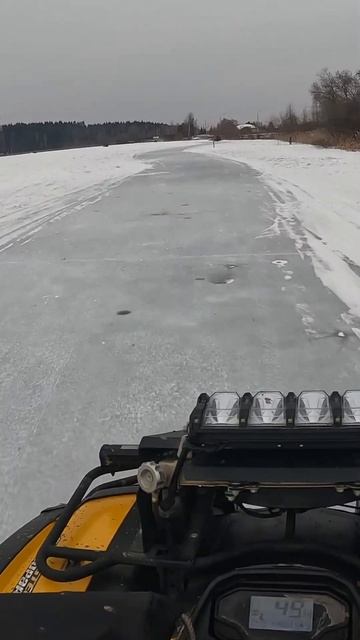 На леопарде по замерзшему озеру #atv #offroad #stels #snow #mud #winter #stelsleopard #brp #odes
