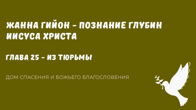 Жанна Гийон Познание глубин Иисуса Христа Аудиокнига Глава 25 смотреть онлайн