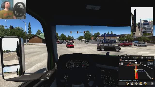 Работа без выходных - American truck simulator - 020 - на руле MOZA R5 смотреть онлайн