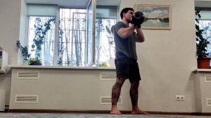 Мощная тренировка с гирей на силу и выносливость. Упра