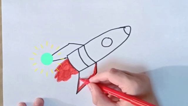 Bolalar uchun raketa rasm chizish/Drawing a rocket for children/Рисуем ракету для детей смотреть онлайн