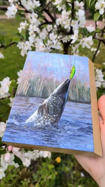 Щука на крючке! #fishing #рыбалка #спиннинг #щука #картина смотреть онлайн