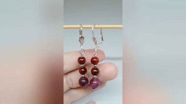 Серьги "гранатовая симфония" #серьгисгранатом #гранат смотреть онлайн